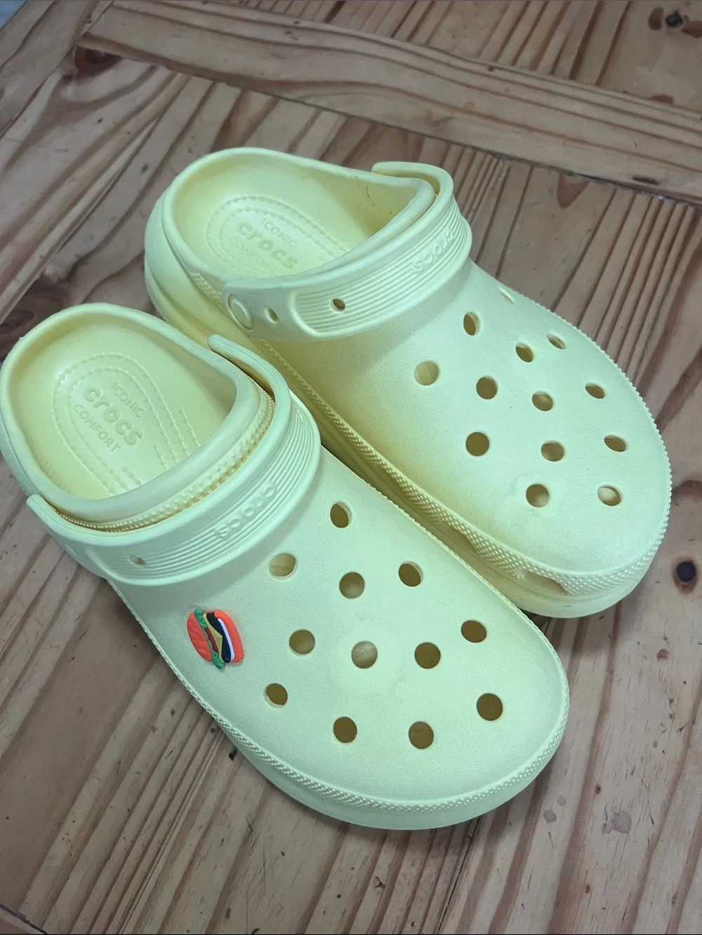 CROCS Platform Classic Clog in Pale Yellow